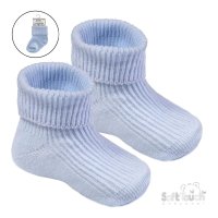 S901-B: 2 Pack Blue Turnover Socks (0-3m)